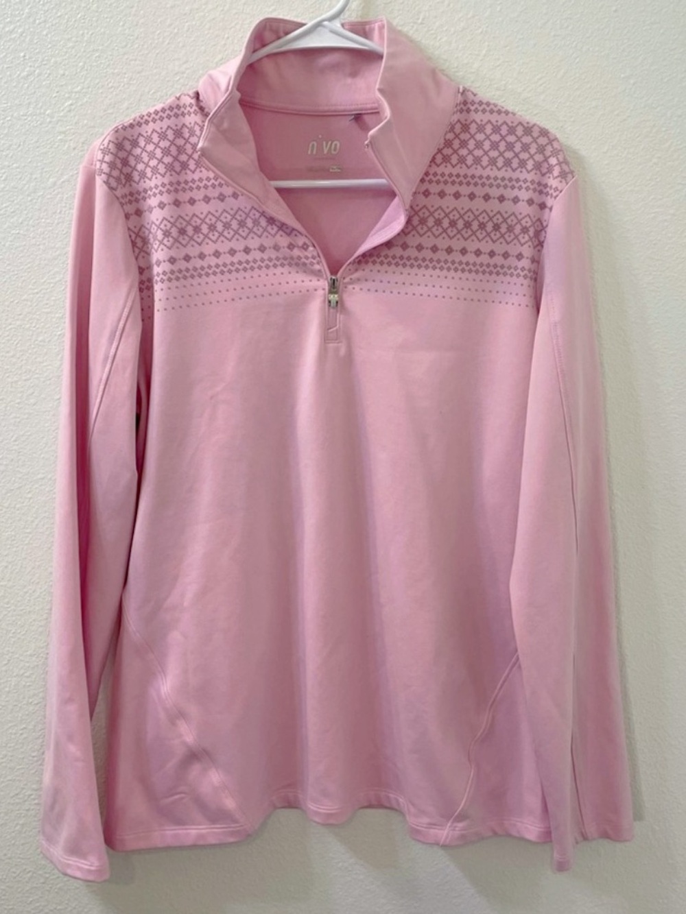 NIVO, Women's Pink Quarter-Zip Sweatshirt